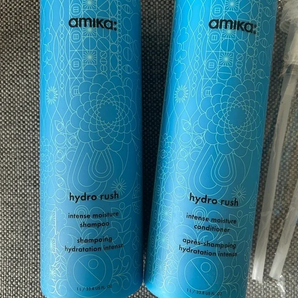COPY - Amika Hydro Rush Intense Moisture Shampoo and Conditioner LITERS Leave-i… - Picture 3 of 9